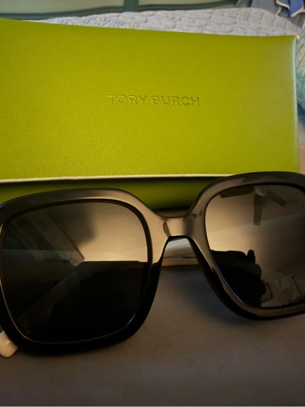 Tory Burch Black Sunglasses with Gold Accents